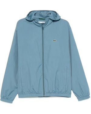 Lacoste Giacca Con Cappuccio E Zip - Blu