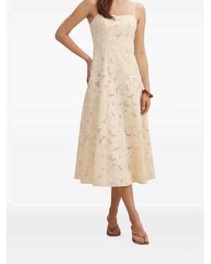 EVER NEW Millie Embroidered Midi Dress - Natural