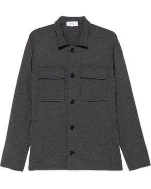 Lardini Flap-Pocket Button-Up Cardigan - Grey