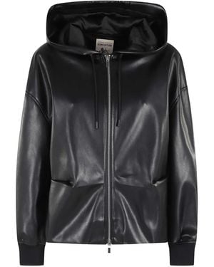 Semicouture Hooded Zip Jacket - Black