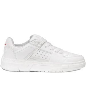 HUGO Perforated-Panel Trainers - White