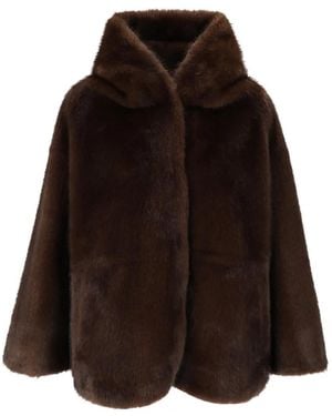 Bully Faux-Fur Hooded Jacket - Brown