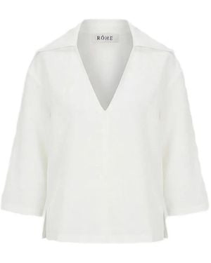 Rohe Wingtip-Collar Top - White