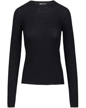 Balenciaga Ribbed-Knit Seamless Jumper - Blue
