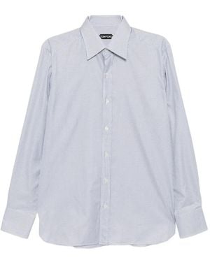 Tom Ford Plaid cotton shirt - Weiß
