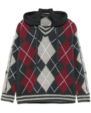 Y. Project Jersey de punto de rombos - Negro