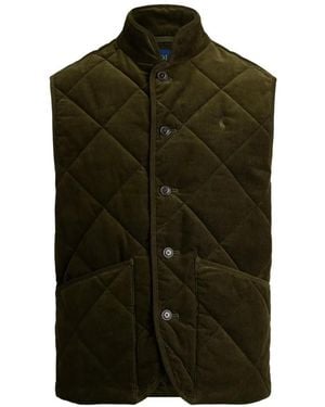 Polo Ralph Lauren Gilet Matelassé En Velours Côtelé - Green