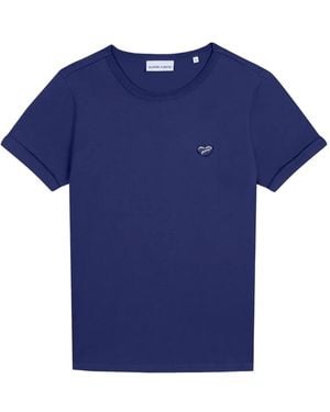 Maison Labiche Camiseta Con Cuello Redondo - Azul