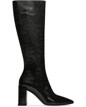 Courreges Block-Heeled Knee-High Boots - Black