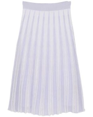 Tory Burch Pleated Midi Skirt - White