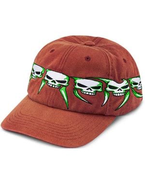 Supreme Skulls Spellout 6-Panel Cap - Red