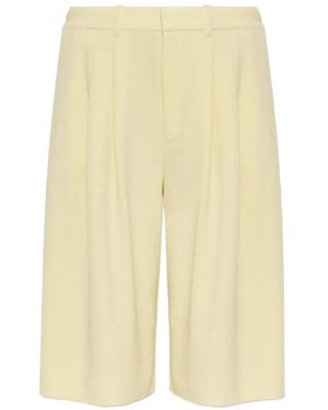Gestuz Gacia Geplooide Shorts - Wit