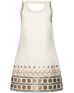 Cinq À Sept Embellished Cut-Out Dress - White