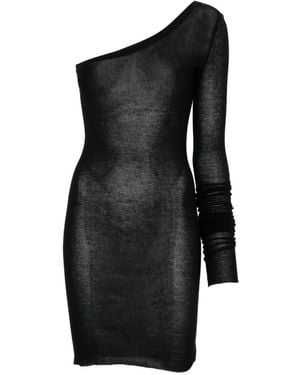 Rick Owens Ziggy One-Shoulder Mini Dress - Black