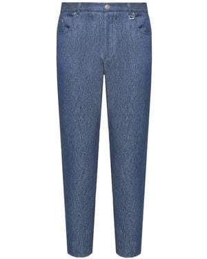 Tombolini Classic Straight-Leg Wool Pants - Blue