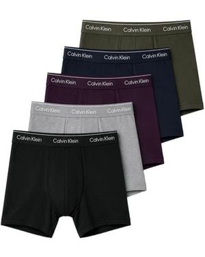 Calvin Klein Logo-Waistband Boxer Briefs (5 Pack) - Black