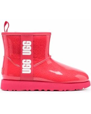 UGG Logo-print Vinyl Boots - Red