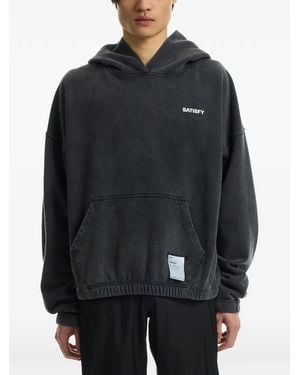 Satisfy Sweater Met Logodetail En Capuchon - Grijs