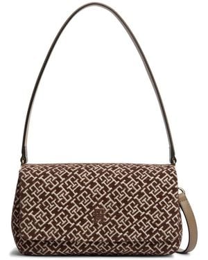 Tommy Hilfiger Monogram-Pattern Shoulder Bag - Metallic