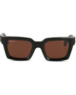 Off-White c/o Virgil Abloh Sonnenbrille mit eckigem Gestell - Braun