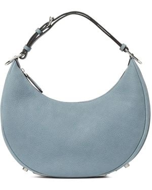 Fendi Kleine Graphy Clutch Aus Wildleder - Blau