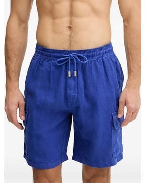 Vilebrequin Linen Cargo Shorts - Blue