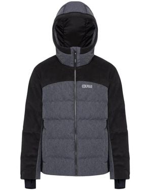 Colmar Corduroy-Panelled Hooded Jacket - Black