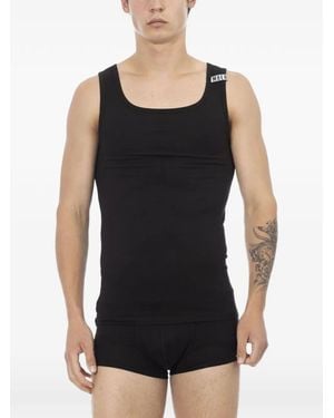Bikkembergs Débardeur Ajusté À Patch Logo - Black