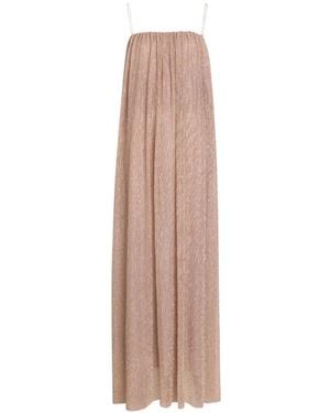 L'idée Amante Pleated Maxi Gown - Natural