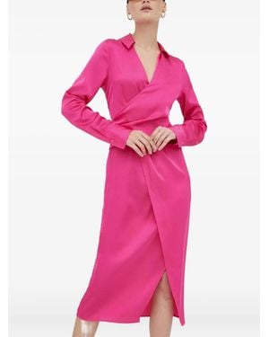 Day Birger et Mikkelsen Wrap Long-Sleeve Midi Dress - Pink