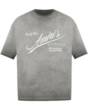 Amiri Logo-Print T-Shirt - Gray