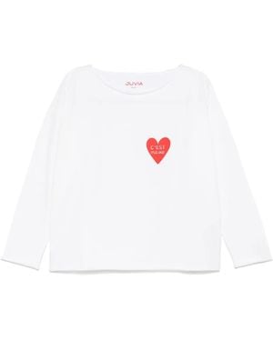 Juvia Cotton-Blend T-Shirt - White