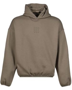 Fear Of God Logo-Print Hoodie - Grey