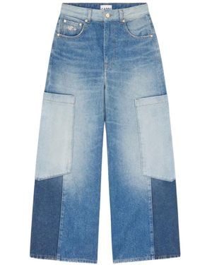 Ganni Panelled Jeans - Blue