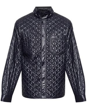 Moncler Cleorine Geometric-Quilted Padded Jacket - Blue