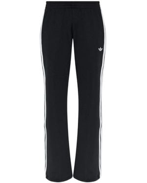 adidas Logo-Embroidered Side-Stripe Track Pants - Black