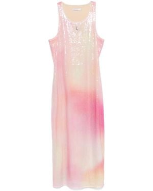 Patrizia Pepe Sequin-Embellished Midi Dress - Pink