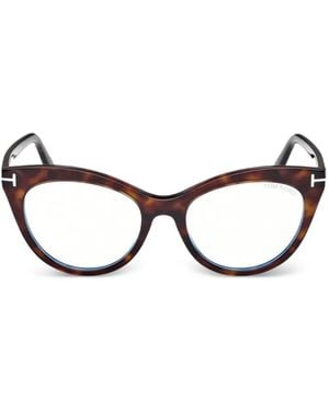 Tom Ford Cat Eye-Frame Glasses - Brown