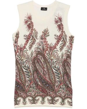Etro Paisley-Print Top - Natural