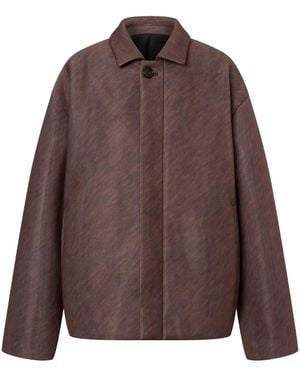 Philosophy Di Lorenzo Serafini Mélange-Effect Coat - Brown