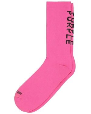 Purple Brand Core Crew Socks - Pink