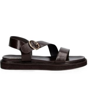 JONAK PARIS Wash Buckle-Fastening Leather Sandals - Black