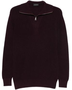 Tagliatore Pullover Mit Reißverschluss - Blau