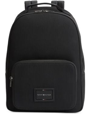 Tommy Hilfiger Logo-Patch Backpack - Black