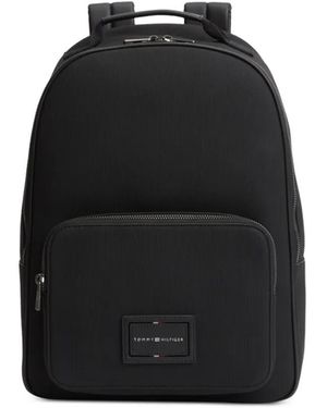 Tommy Hilfiger Logo-Patch Backpack - Black