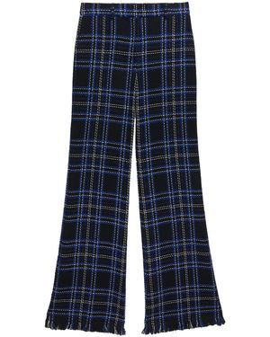 MSGM チェックパネル パンツ - ブルー