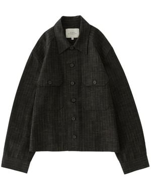 Studio Nicholson Kelver Pinstripe Jacket - Black