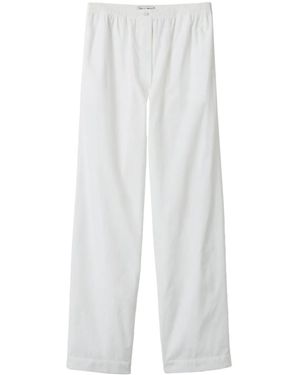 Miu Miu Pantalones con logo bordado - Blanco