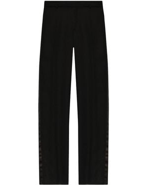 Alexander McQueen Wide-Leg Tuxedo Trousers - Black