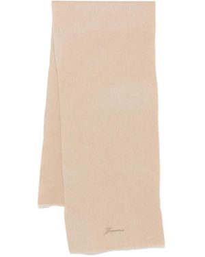 Jacquemus Écharpe À Logo Brodé - Neutre